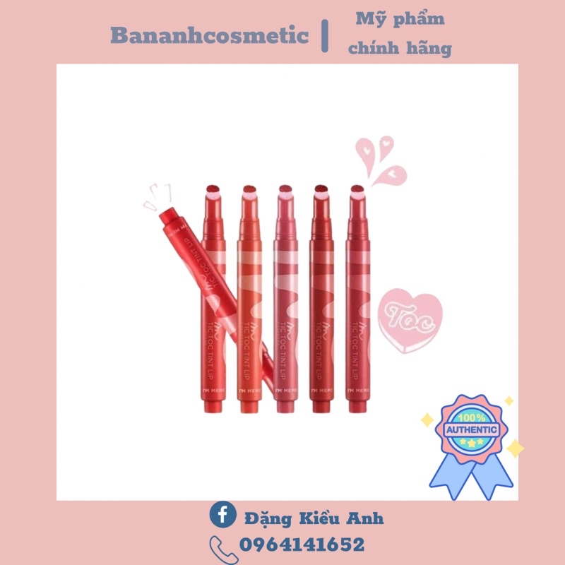 Son i’m meme tic toc tint lip cáhmere màu 10 đỏ rượu