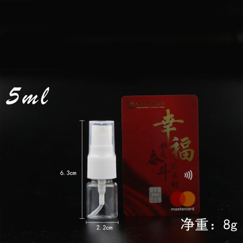 Chai rỗng nhựa trong suốt dạng xịt dung tích 5ml 10ml 50ml tiện dụng