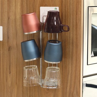 Kệ để cốc chén inox dán tường