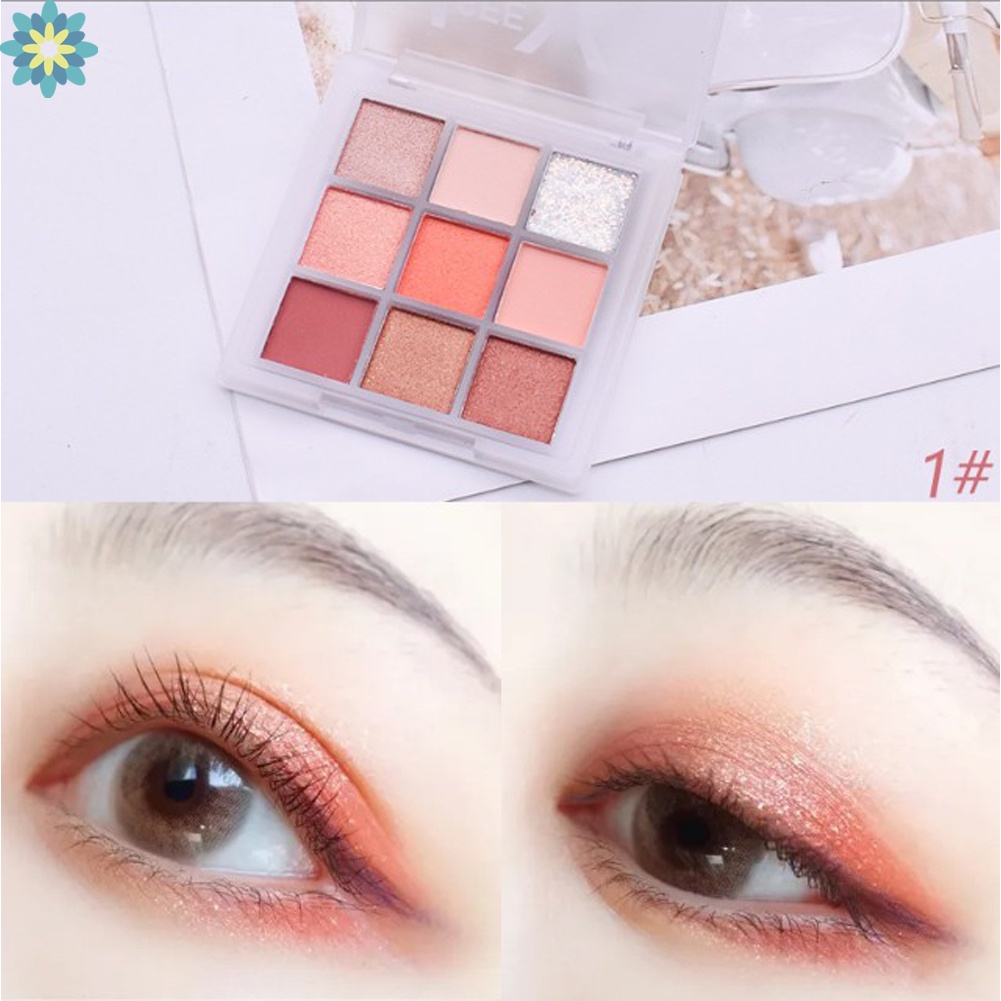 Bảng Phấn Mắt Chín Màu Sắc Hiệu Ứng Ngọc Trai Lấp Lánh