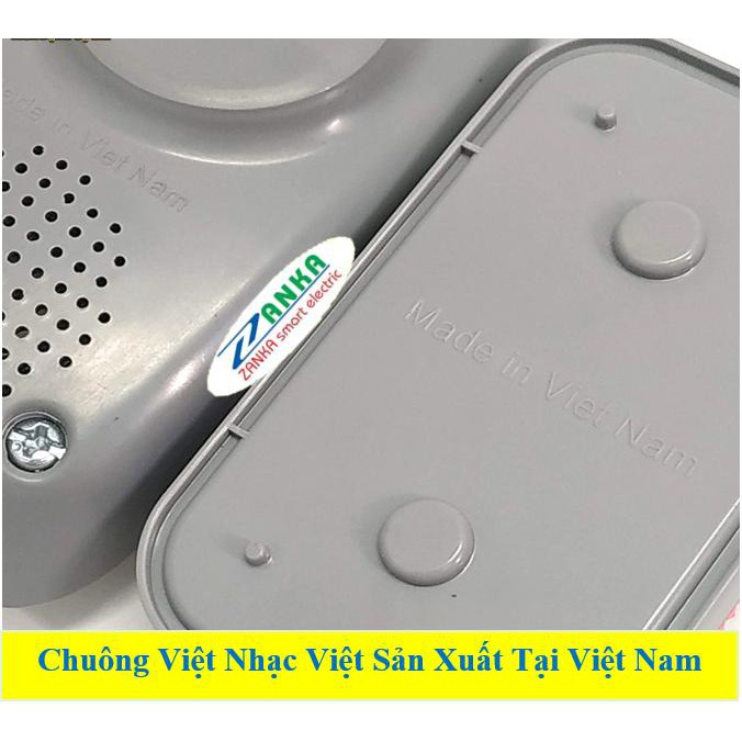 Bộ 4 chuông 1 nút nhấn chuông cửa không dây Zanka TP-717