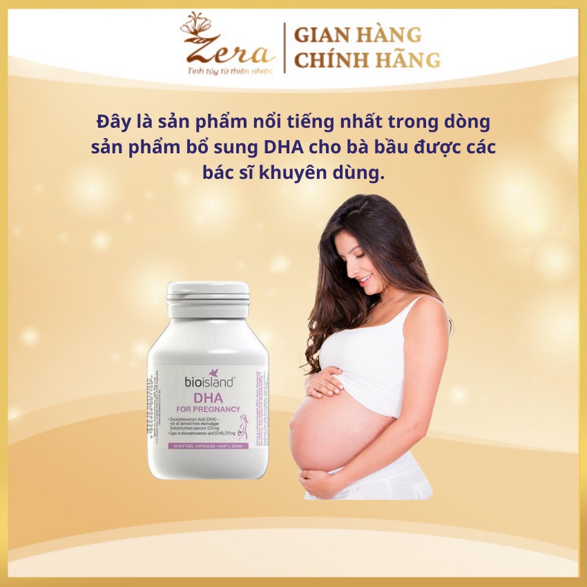 Bioisland DHA for Pregnancy – DHA cho bà bầu (Mẫu mới – 60 viên)