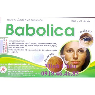 Viên Uống Babolica - Giúp Giảm Nguy Cơ Lão Hóa Da (6 hộp tặng 1 hộp)