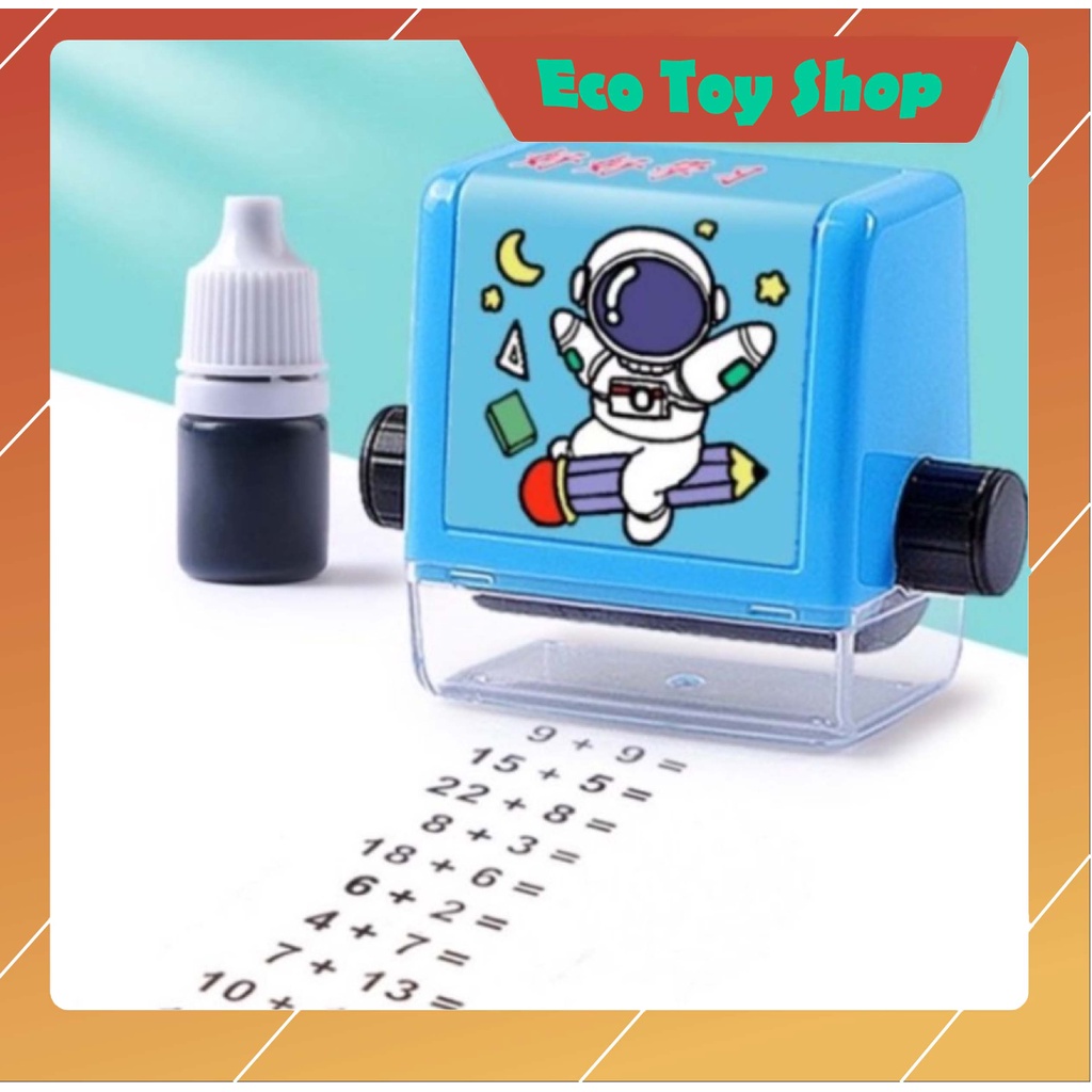 Máy in con lăn tạo phép tính cộng, trừ, nhân, chia máy tạo phép tính đơn giản ra bài tập cho bé học toán