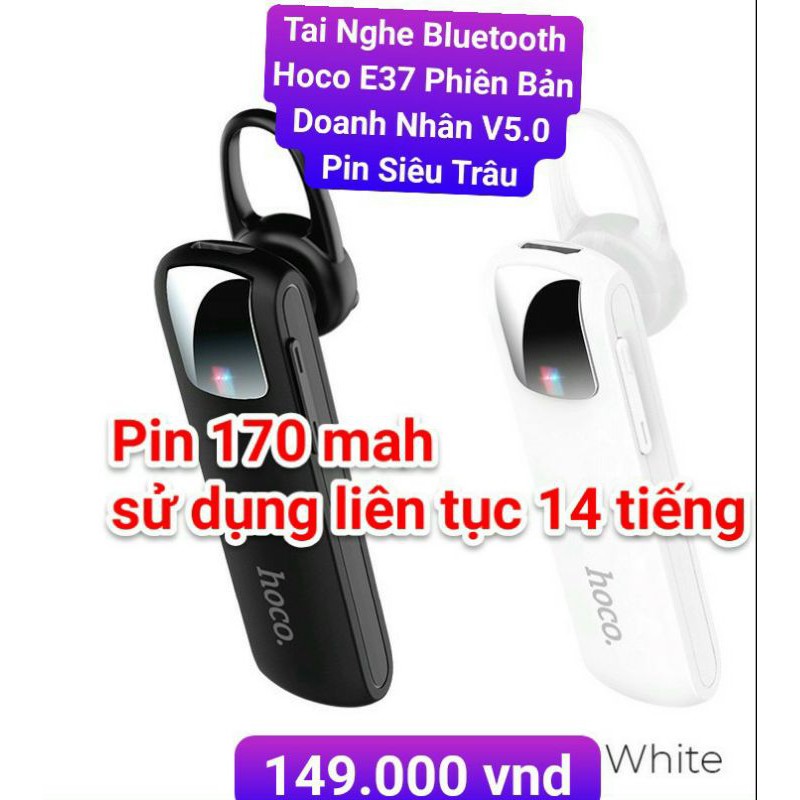 Tai Nghe Bluetooth Hoco E37 Phiên Bản Doanh Nhân V5.0 Pin Siêu Trâu