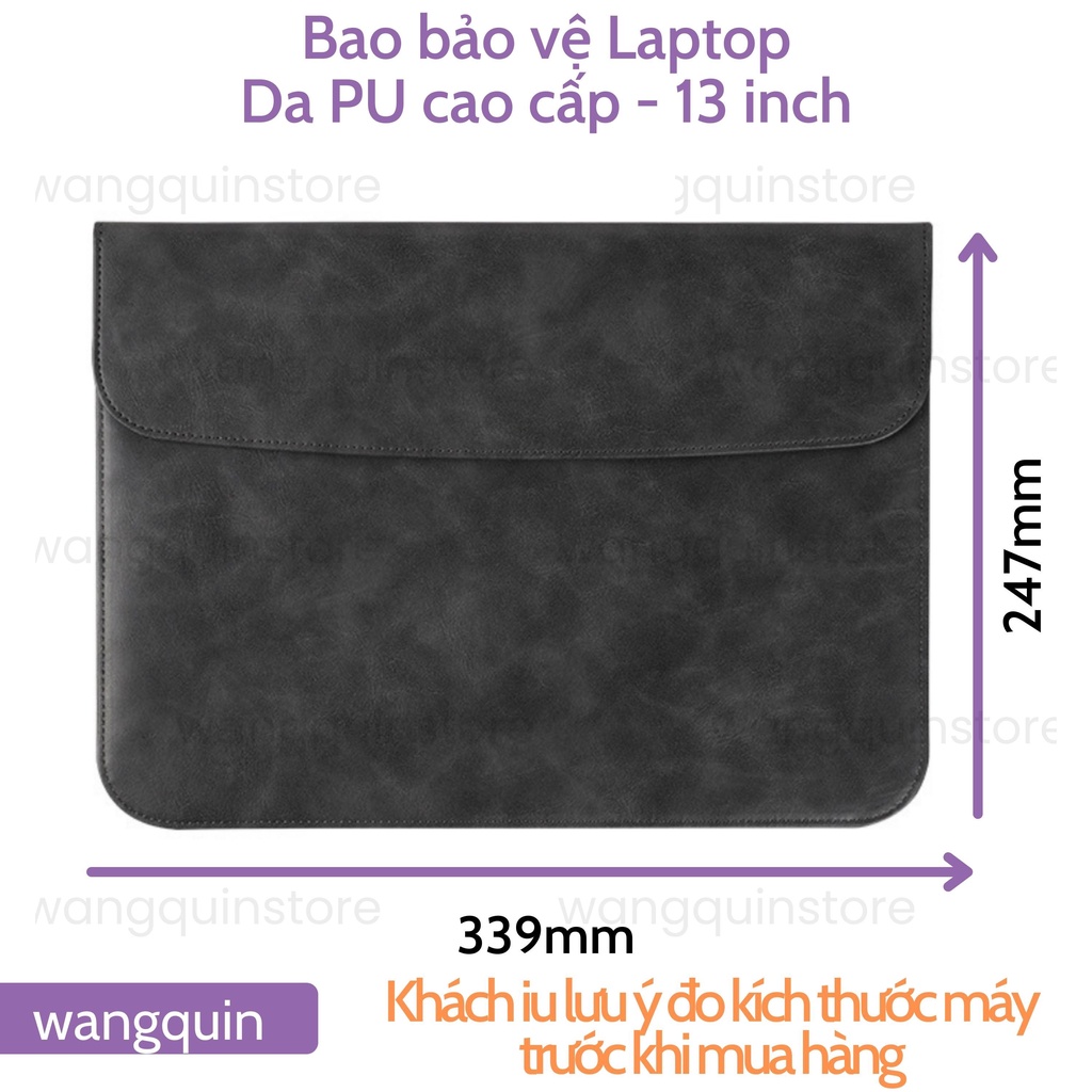 HCM -  Túi đựng bảo vệ cho Macbook Air Pro Asus Acer 11.6&quot; / 13.3&quot; / 14&quot; Da PU cao cấp nhiều màu Bao Laptop