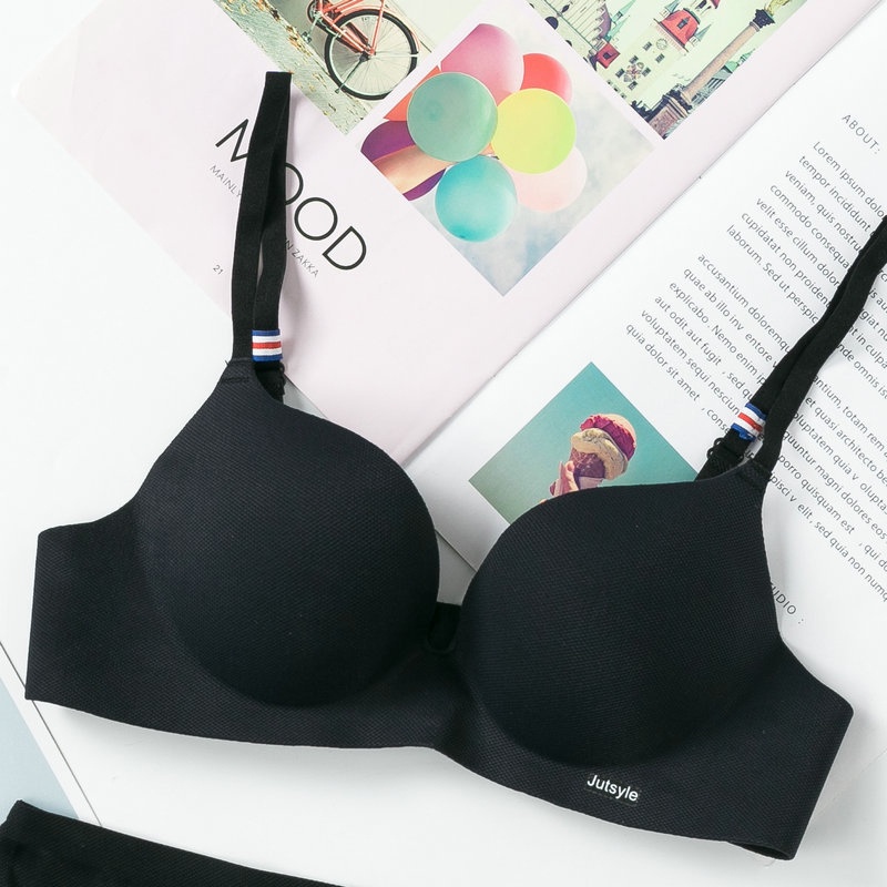 Sutiã Push Up Sem Costura Estilo Britânico Seda Fria MM
