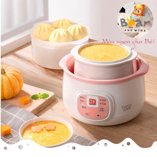 NỒI NINH HẦM CÁCH THUỶ NẤU CHÁO LOTOR CHO BÉ CÓ LỒNG HẤP