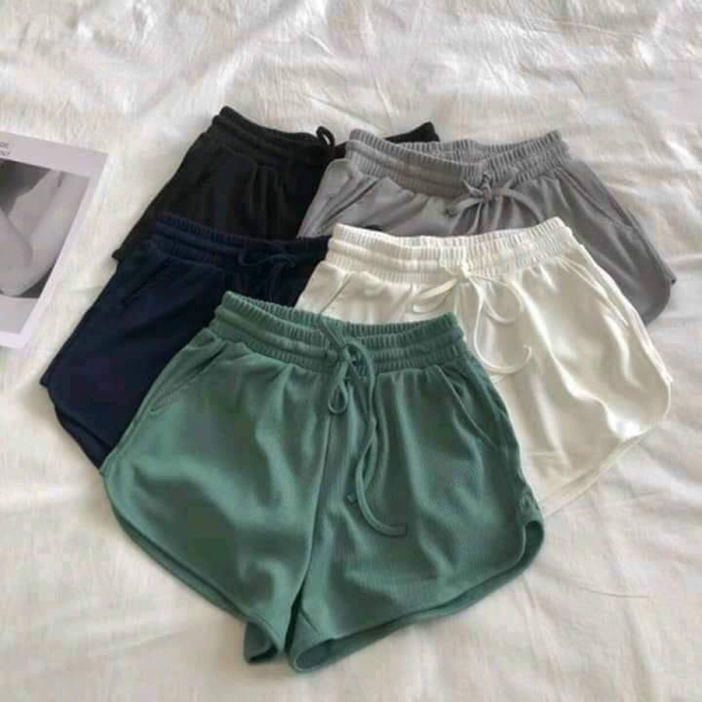 Quần đùi nữ mặc nhà - quần sooc nữ, vải cotton co giãn, thoải mái | BigBuy360 - bigbuy360.vn