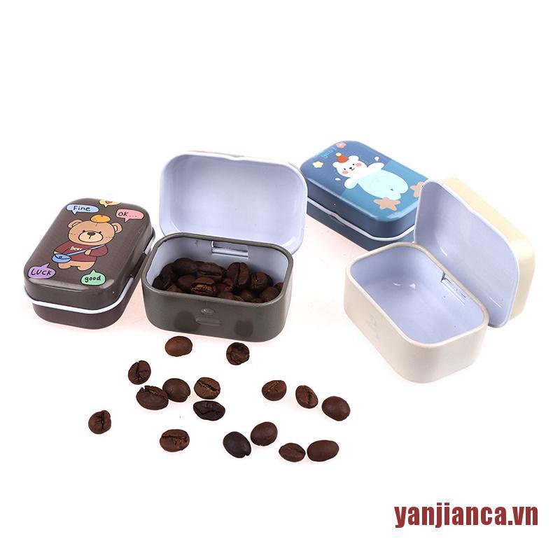 Yanca Hộp Thiếc Mini Đựng Trang Sức / Đồng Xu / Trang Sức Hình Gấu