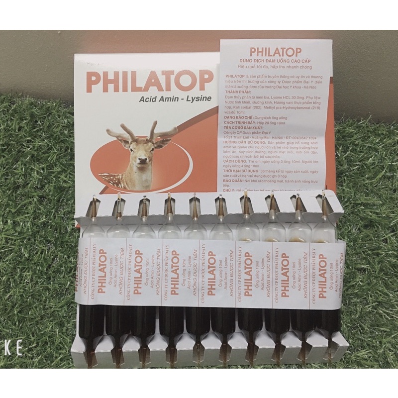 PHILATOP NEW hộp 20 ống thủy tinh