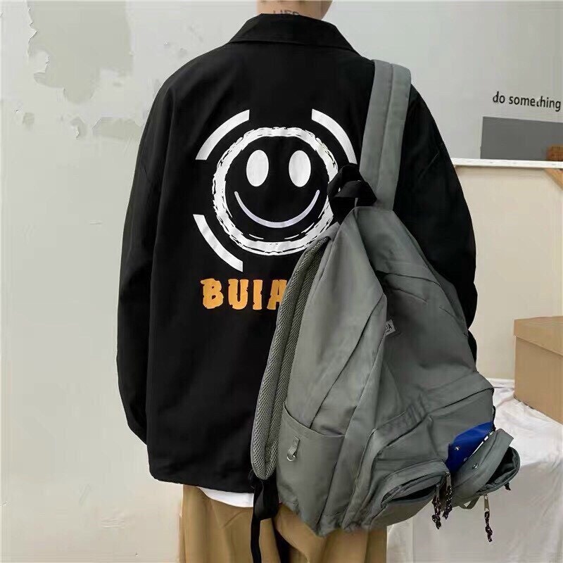 Áo khoác nam nữ bomber unisex gió jacket dù 2 lớp cúc bấm form rộng local brand ulzzang phong cách hàn quốc đep GMOYD