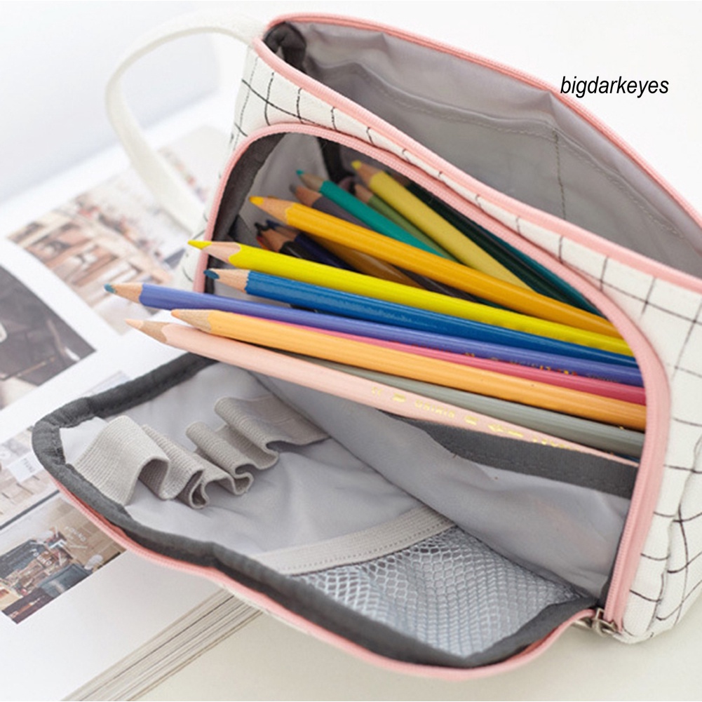 Túi Đựng Bút Chì/ Thước Kẻ Bằng Vải Bạt Dễ Thương Cho Học Sinh