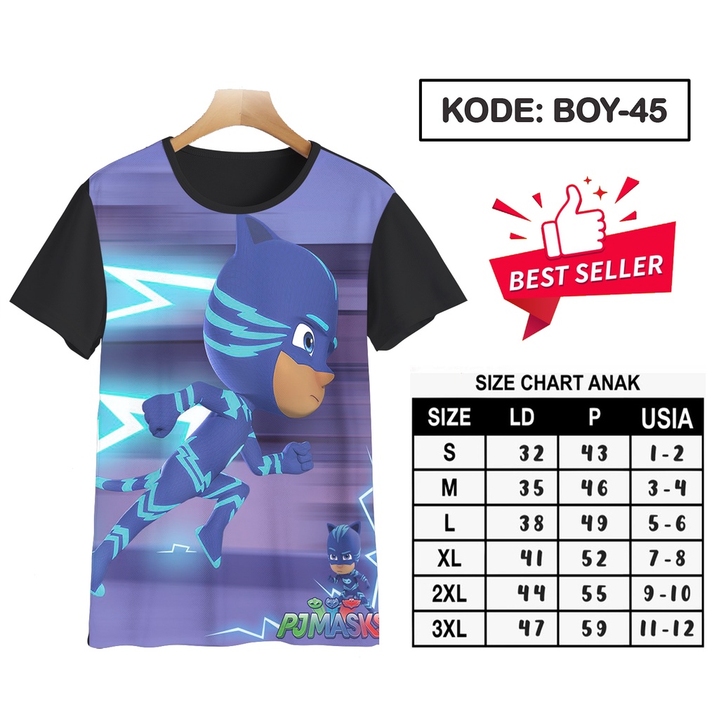 Áo thun in hình mèo 3D cho bé BOY-45