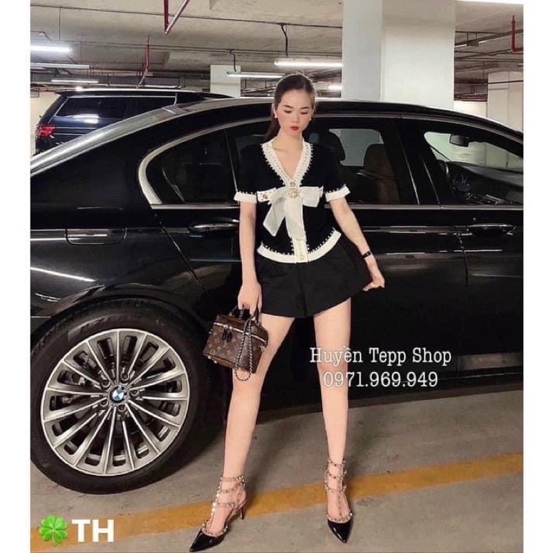 Áo len đính đá kèm nơ siêu hot 2021