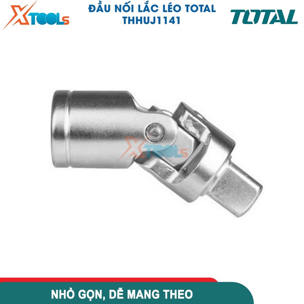 Đầu nối lắc léo 1/2 inch hoặc 1/4'' TOTAL | nối đầu tuýp Chất liệu 50BV30, mạ crôm và chịu nhiệt [CHÍNH HÃNG][XTOOLS]