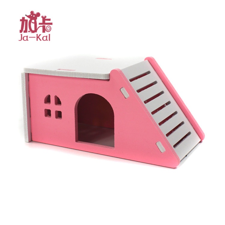 Nhà Gỗ Cho Chuột Hamster Hai Tầng Nhỏ Xinh