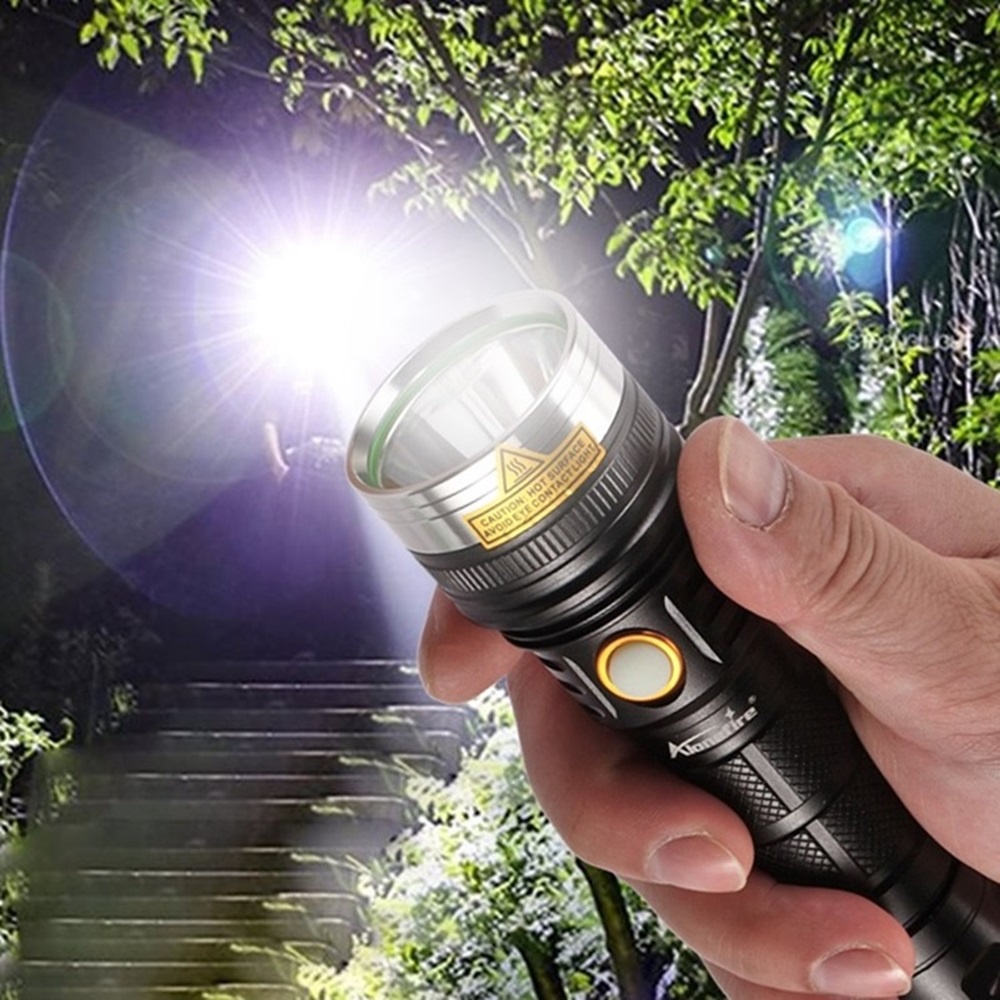 Đèn pin LED siêu mạnh Alonefire X27 SST40 Đèn pin USB có thể sạc lại Đèn chống nước cho cắm trại ngoài trời