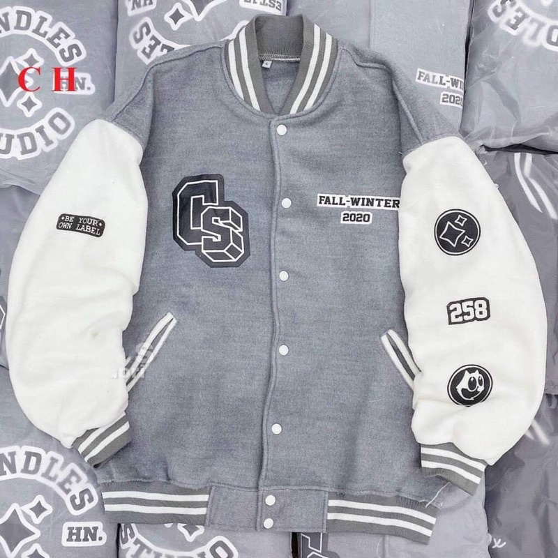 Áo Khoác Bomber Chất Nỉ Ngoại - Áo khoác ngoài thu đông nam nữ form thụng tay bồng unisex freesize giá rẻ Bigsize