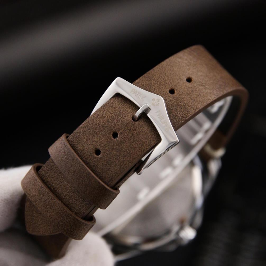 Đồng Hồ Nam Patek Dây Da Bò Mill Cao Cấp - Có Lịch Ngày, - Siêu Mỏng 8mm - Bảo Hành 12 Tháng
