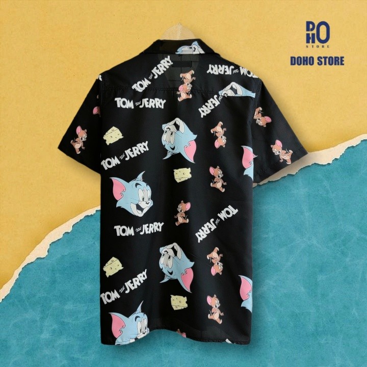 Áo sơ mi nam tay ngắn họa tiết DoHo, chất liệu lụa thoáng mát, thấm hút mồ hôi | BigBuy360 - bigbuy360.vn