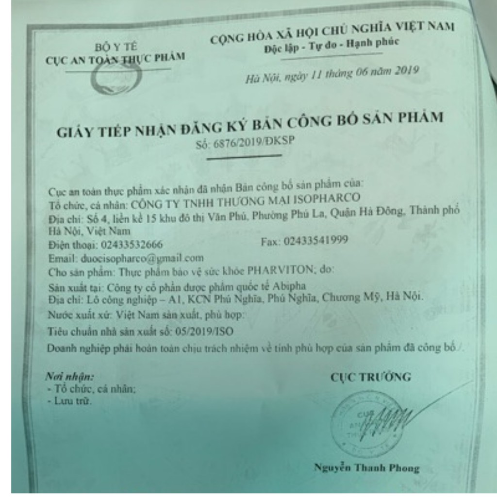 PHARVITON [Hộp 6 vỉ x 10 viên] Bổ Sung Khoáng Chất Cho Cơ Thể, Tăng Sức Đề Kháng,  Cải Thiện Hệ Miễn Dịch