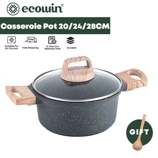 Nồi lẩu ECOWIN kích thước 20/24/28cm nhỏ gọn chống dính phù hợp mọi gia đình