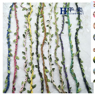 Cuộn 5m dây thừng lá xanh dày 2mm T76 Cuộn dây thừng lá xanh decor nhà cửa HGDT76