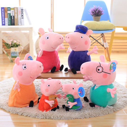 GẤU BÔNG GIA ĐÌNH HEO PEPPA (20---&gt;40cm)