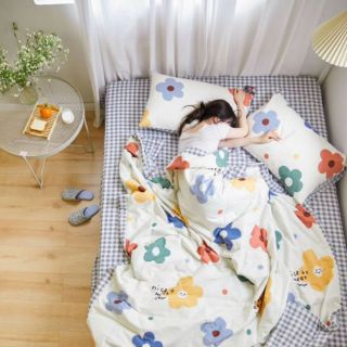 bộ chăn ga cotton 100% ( chăn trần hè)