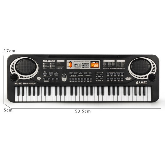Đàn organ, đàn piano cho bé 61 phím tặng kèm míc hát karaoke siêu cute xử dụng pin tiểu hoặc cắm điện trực tiếp