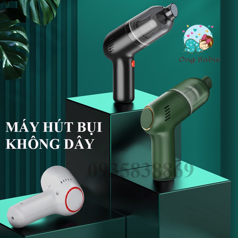 Máy Hút Bụi Mini Cầm Tay Không Dây 8000Pa Lực Hút Siêu Mạnh Ongbabie.shop