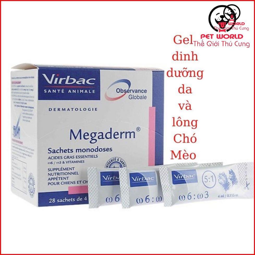 Gel dinh dưỡng mọc lông, dưỡng lông, giúp ăn ngon chó mèo Megaderm 1gói/4ml
