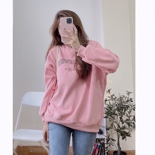 Áo sweater nỉ bông dày dặn nhiều màu freesize
