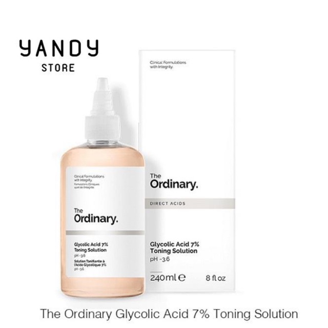 The Ordinary Glycolic Acid 7% Toning Solution- Toner tẩy da chết, làm sáng da 240ml