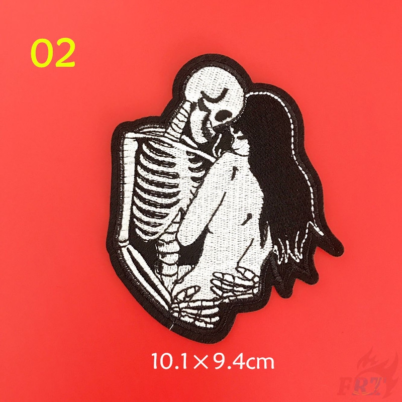 Miếng dán ủi may hình đầu lâu phong cách Gothic (Đầu lâu - Bộ 01) (M-11139)