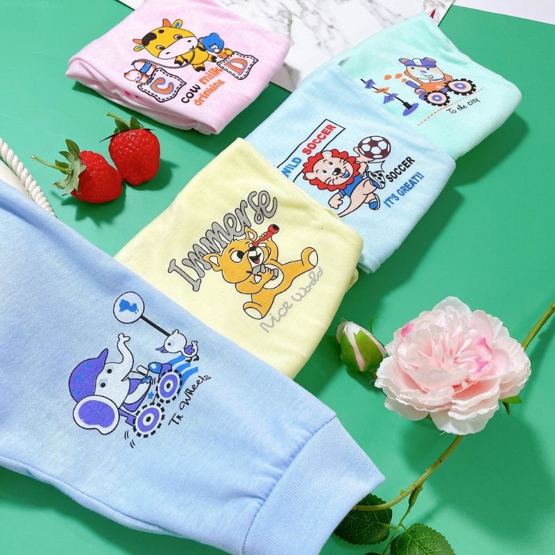 Quần cotton mềm/can đũng đóng bỉm thoải mái,bo gấu, loại mỏng cho bé