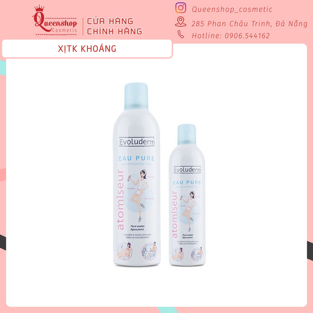 Xịt Khoáng E.v.o.l.u.derm Dưỡng Ẩm Cấp Nước &amp; Làm Dịu Da 400ml Atomiseur Eau Pure