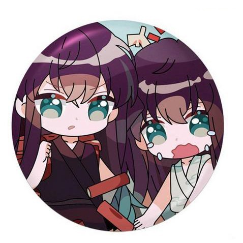 Huy hiệu IN HÌNH Kimetsu no yaiba Thanh gươm diệt quỷ anime chibi dễ thương tiện lợi