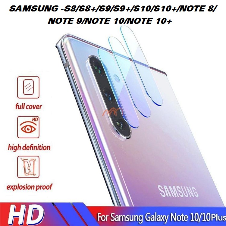 Kính Cường Lực chống trầy Camera Samsung S8/S8+/S9/S9+/S10/S10+/Note 8/Note 9/ Note 10/Note 10Plus