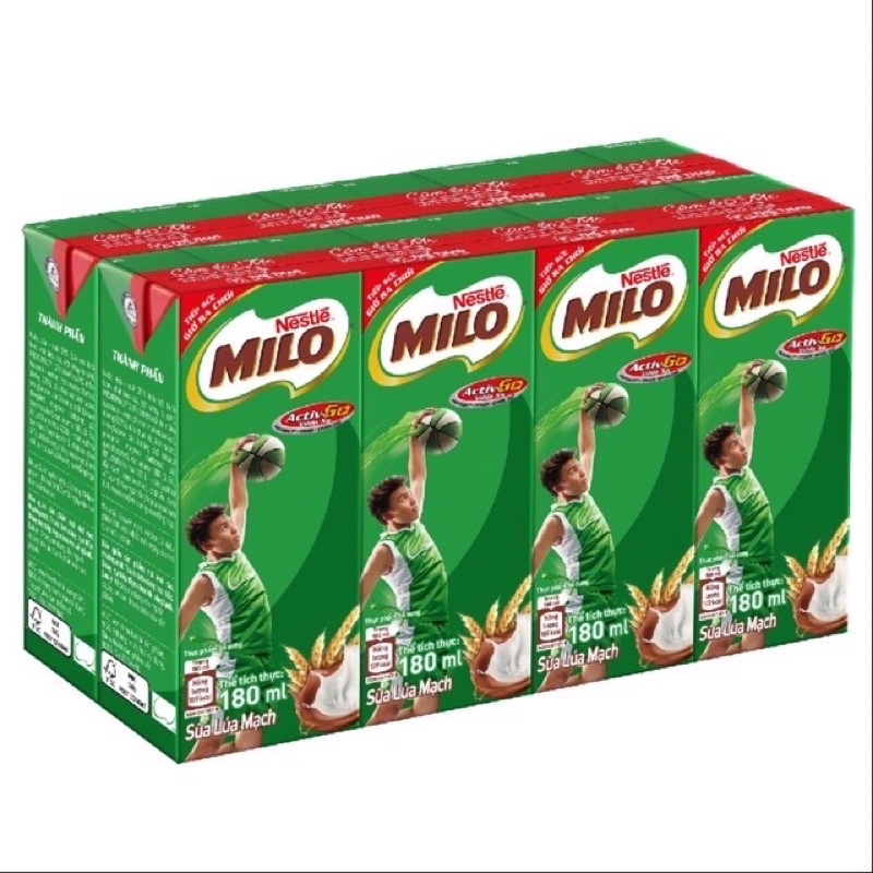 Sữa Milo (lốc 4 hộp x 180ml)