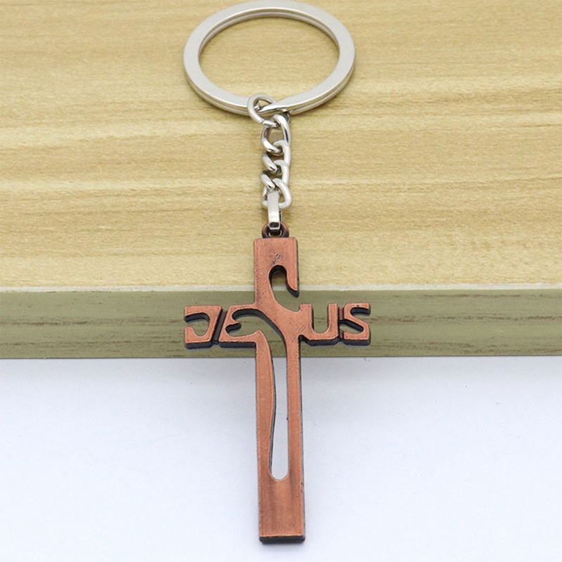 Móc Khóa Hình Thánh Giá Bằng Kim Loại Phong Cách Công Giáo