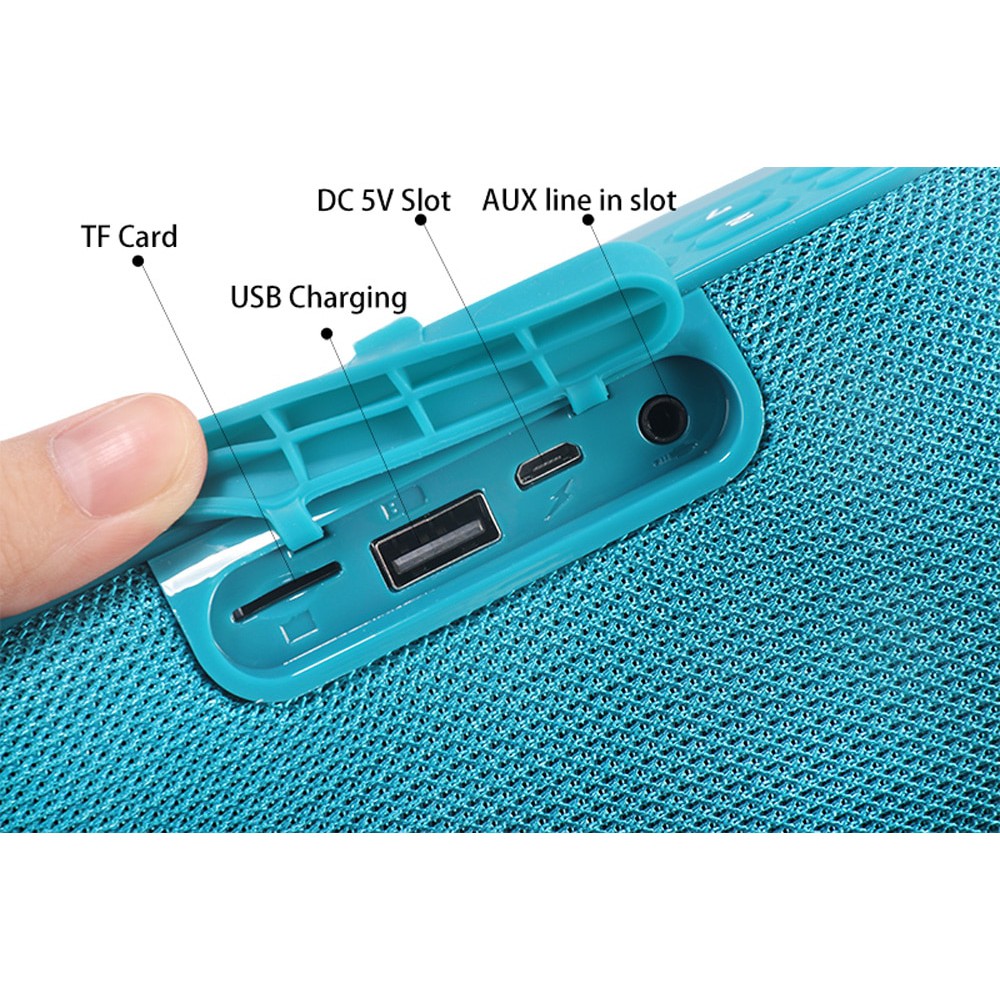 Loa Bluetooth di động nhỏ gọn, hỗ trợ thẻ nhớ, cổng USB và FM radio, có hiển thị giờ, cài đặt chuông báo thức TG-177
