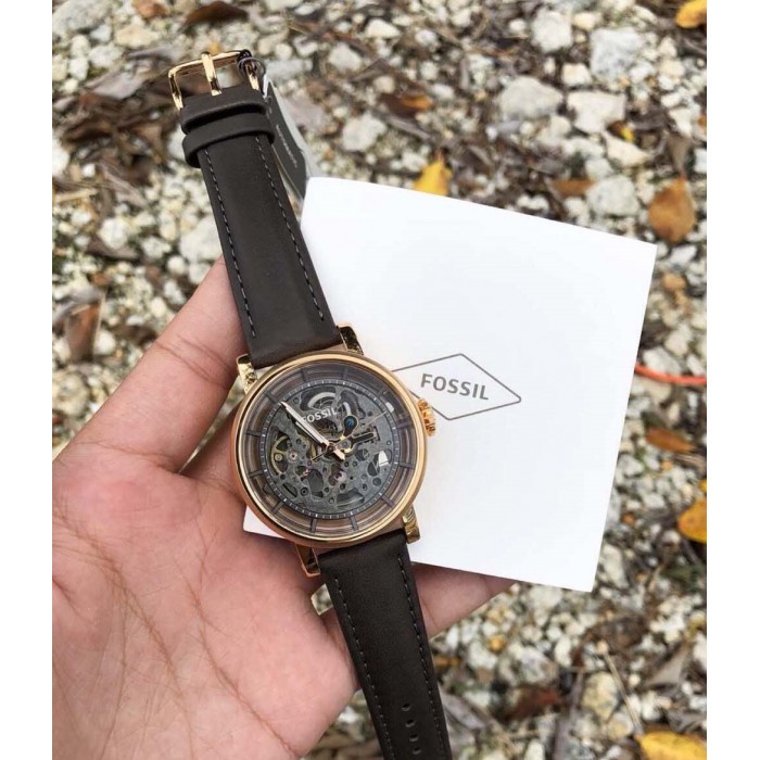 Đồng Hồ Nam Nữ Fossil 38mm ME3089 - Automatic - Dây da - Unisex