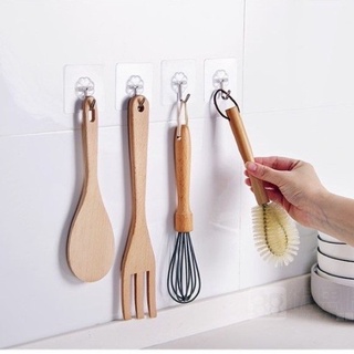 Móc dán tường treo đồ trong suốt móc dính cường lực siêu dính đa năng combo 5 chiếc
