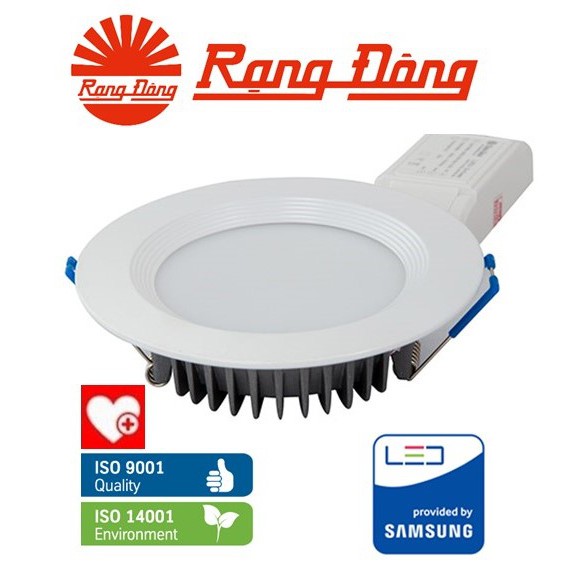 [CHÍNH HÃNG] Đèn LED âm trần Rạng Đông 16W, Vỏ nhôm đúc Model: D AT04L 155/16W