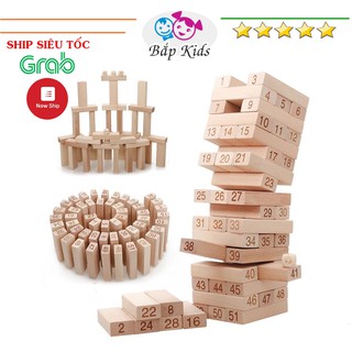 Trò Chơi Rút Gỗ Lớn Loại 54 Thanh Từ Gỗ Cao Cấp (Hãng Vivitoys)