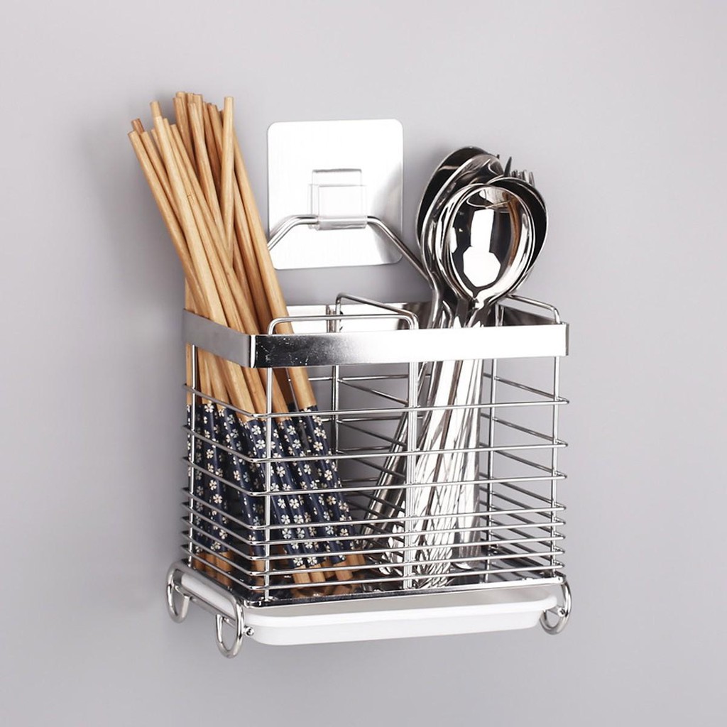 Ống đũa đôi dán tường inox 304 [Miếng dán công nghệ Nano]