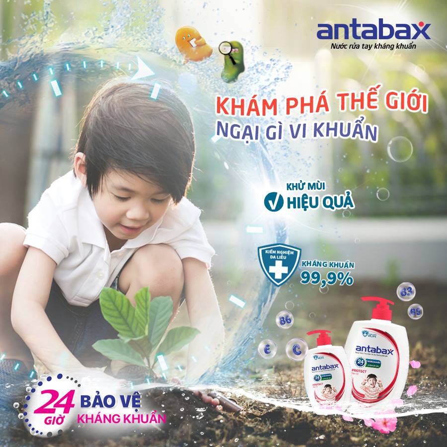 Nước rửa tay kháng khuẩn Antabax chai 500ml