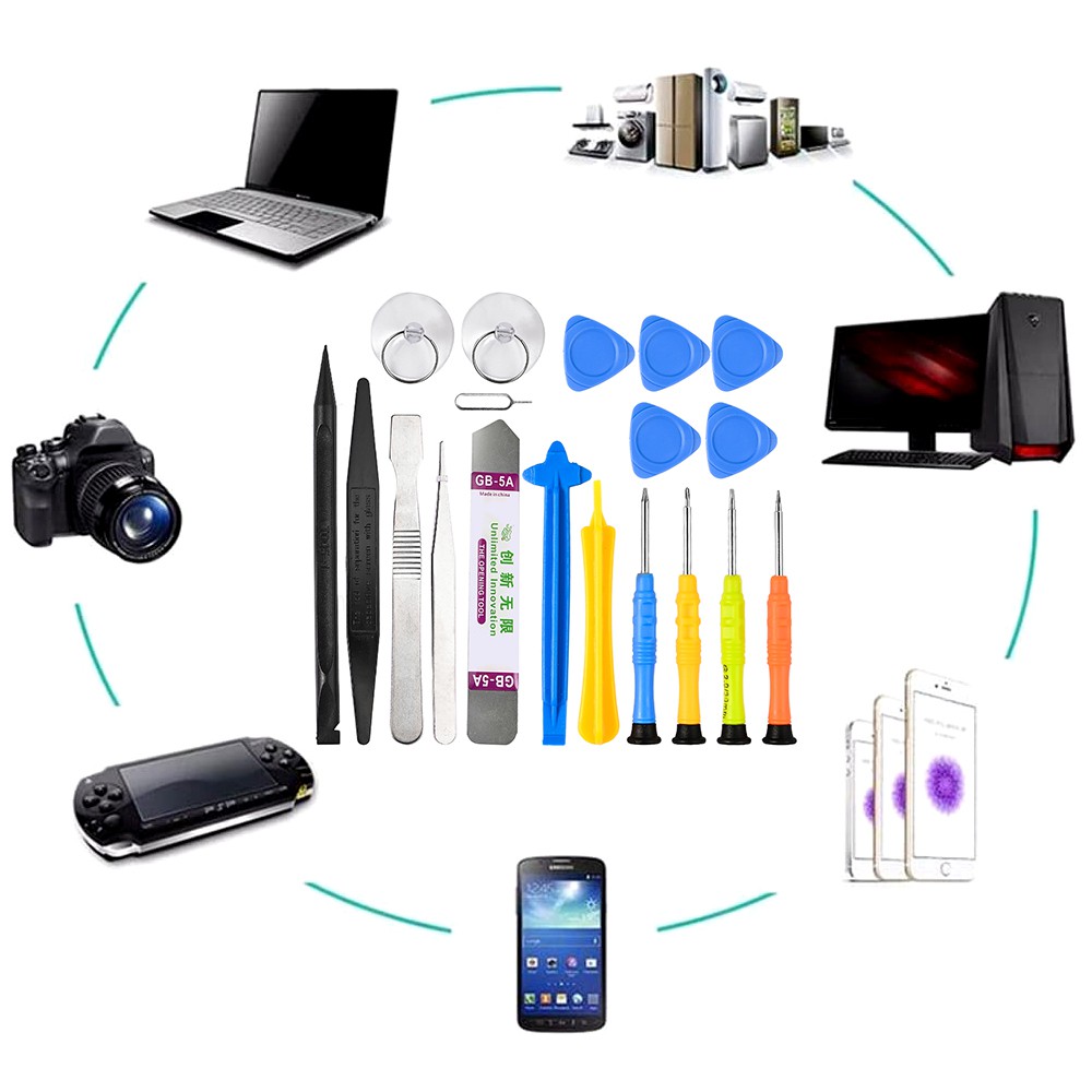 EKEZ Bộ Dụng Cụ Vít Tháo Lắp Sửa Chữa Cầm Tay Cho Điện Thoại Di Động iPhone Macbook PC Máy Tính Xách Tay - INTL